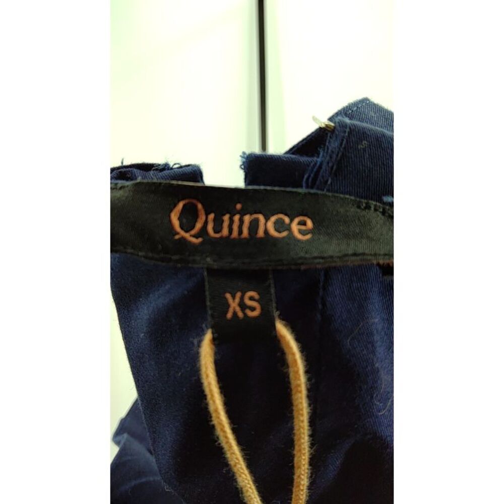 Quince Women Stretch Twill Fit & Flare Midi Dress Deep Navy XS - Picture 3 of 3